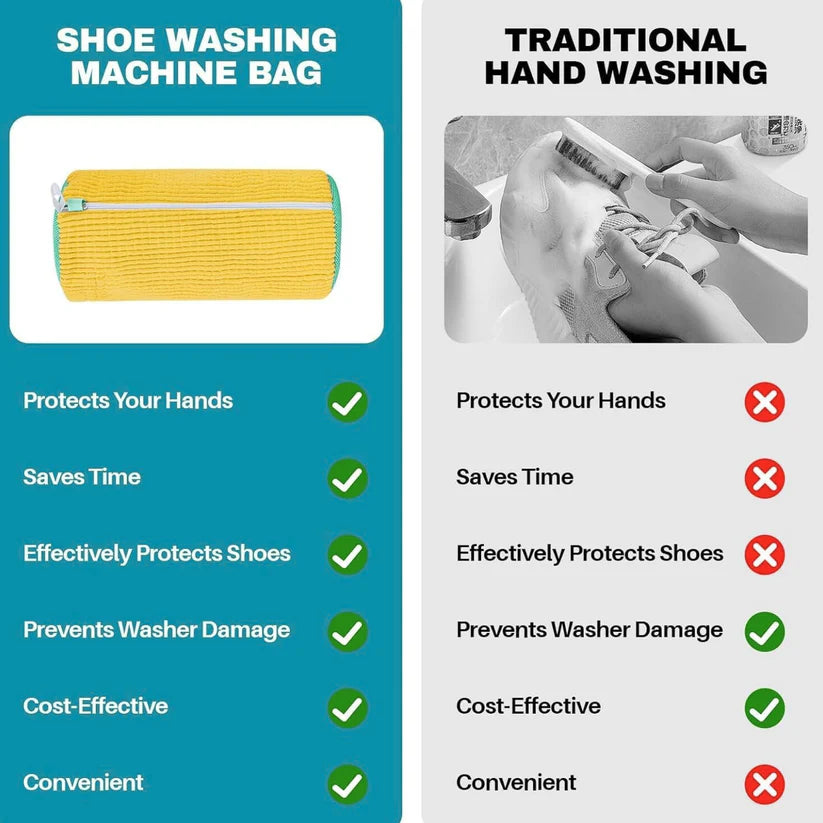 LazyWashOn™ - 360° Deep Cleaning Shoe Bag | At Home Deep Cleaning | Works with any Washing Machine