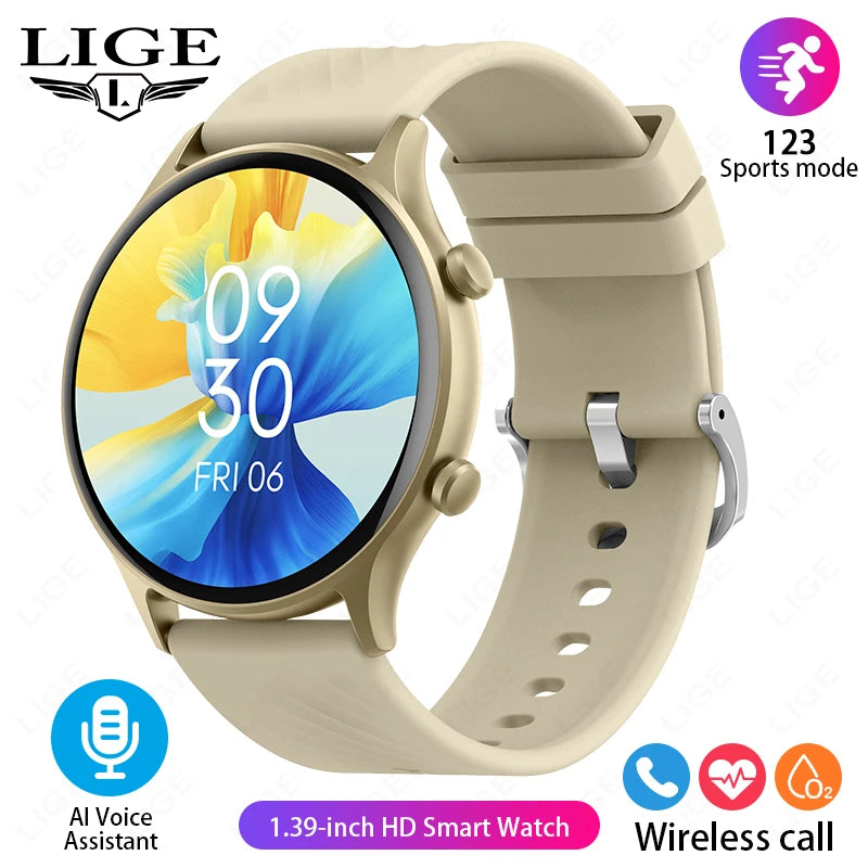 2024 Smart Watch Sports Fitness Tracker Women AI Voice Assistant Calculate Men Waterproof SmartWatch For Android ios Bracelet