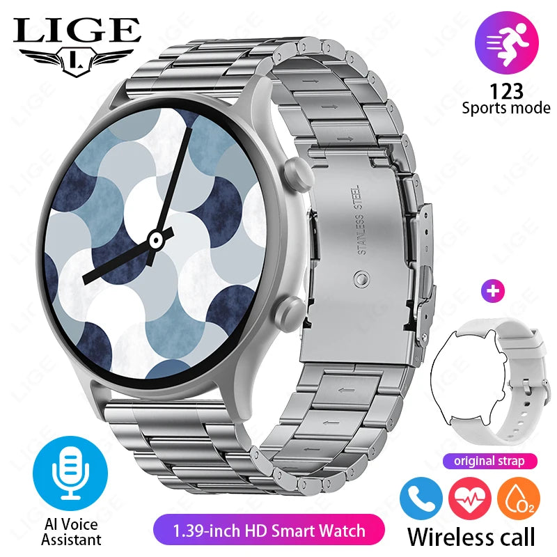 2024 Smart Watch Sports Fitness Tracker Women AI Voice Assistant Calculate Men Waterproof SmartWatch For Android ios Bracelet