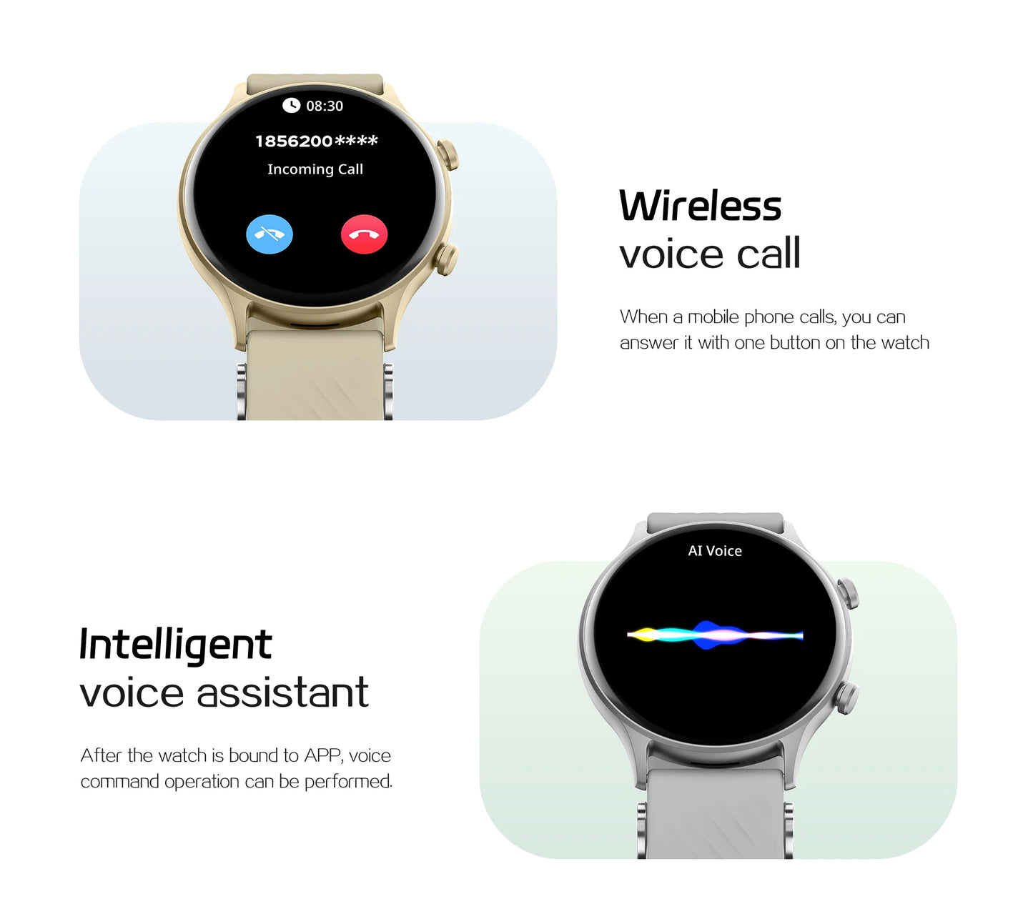 2024 Smart Watch Sports Fitness Tracker Women AI Voice Assistant Calculate Men Waterproof SmartWatch For Android ios Bracelet