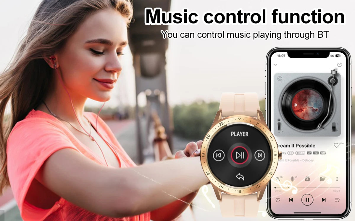 Fitness Tracker Smart Watch 1.28 Inch HD Display Sports Smartwatch Health Monitoring IP67 Waterproof Watches Men Women