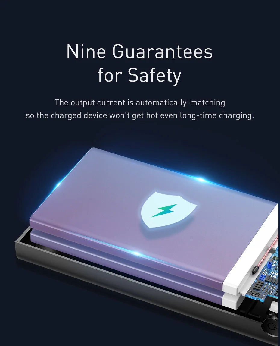 Baseus Power Bank 20000mAh Portable Charger Powerbank 10000mAh External Battery PD 22.5W Fast Charging For iPhone 16 15 Xiaomi