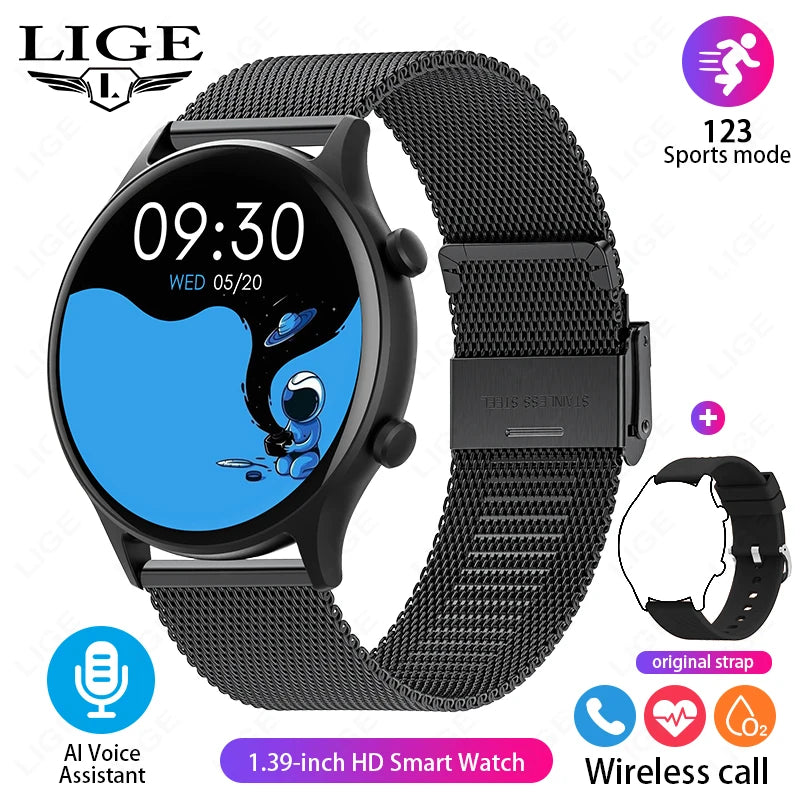 2024 Smart Watch Sports Fitness Tracker Women AI Voice Assistant Calculate Men Waterproof SmartWatch For Android ios Bracelet
