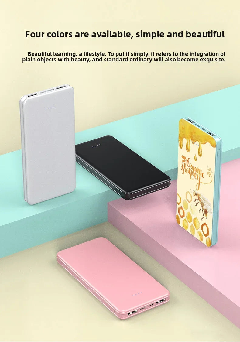 New Portable Power Bank 10W Super Fast Charger 20000mAh Ultra Large Capacity Dual Output Dual Input Design External Battery Pack