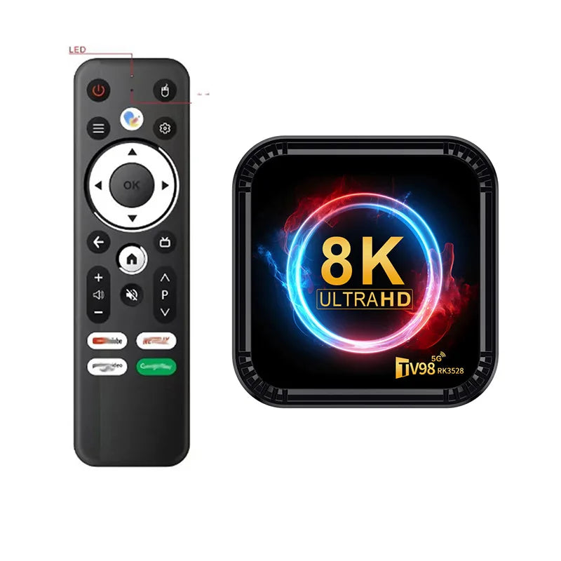 TV98 ATV Ultra HD 8K Smart TV Box Android 13 RK3528 2GB16GB 4GB 32GB/64GB Dual Wifi BT5.0 2.4G&5G Media Player Set Top Box