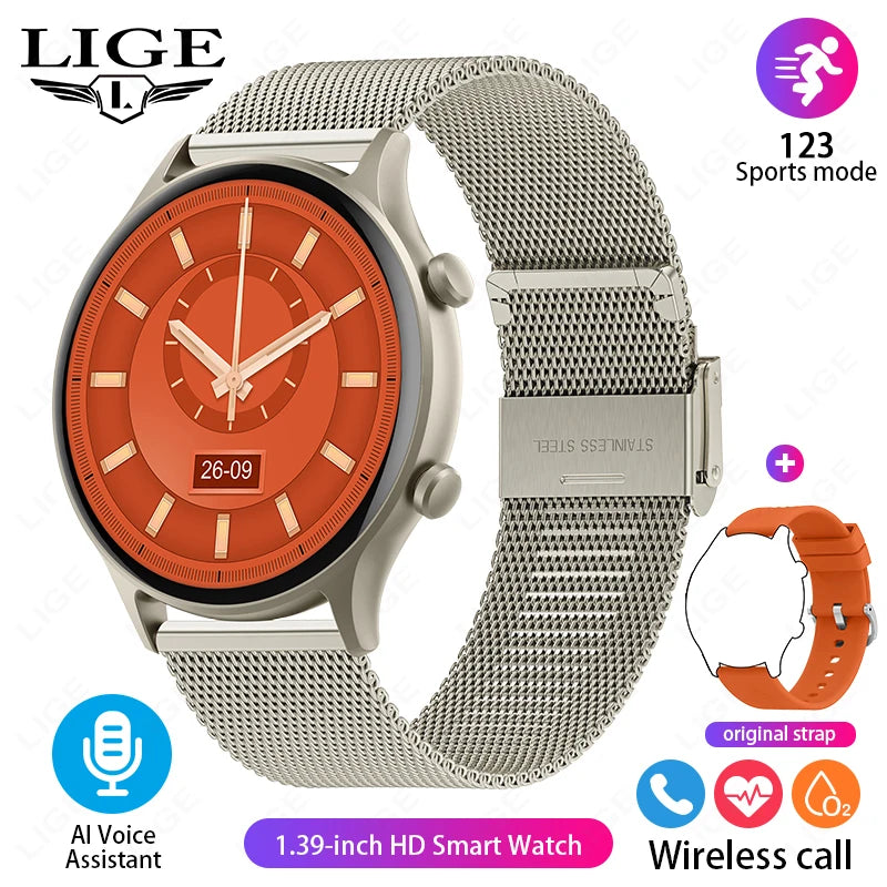 2024 Smart Watch Sports Fitness Tracker Women AI Voice Assistant Calculate Men Waterproof SmartWatch For Android ios Bracelet