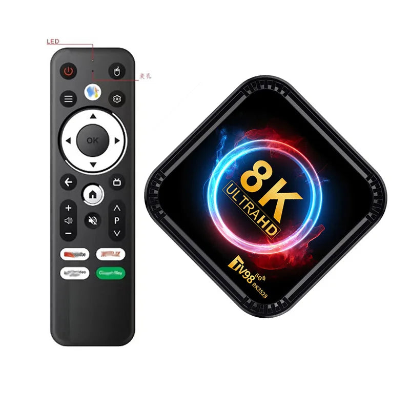 TV98 ATV Ultra HD 8K Smart TV Box Android 13 RK3528 2GB16GB 4GB 32GB/64GB Dual Wifi BT5.0 2.4G&5G Media Player Set Top Box