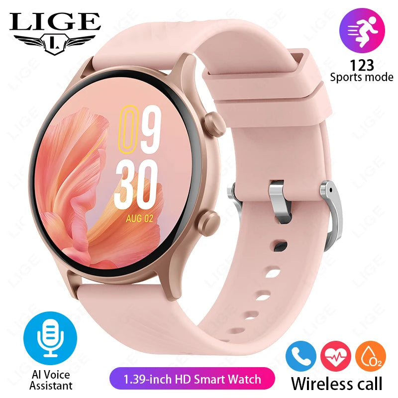 2024 Smart Watch Sports Fitness Tracker Women AI Voice Assistant Calculate Men Waterproof SmartWatch For Android ios Bracelet