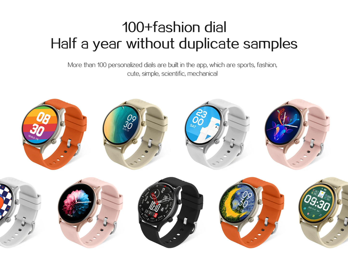 2024 Smart Watch Sports Fitness Tracker Women AI Voice Assistant Calculate Men Waterproof SmartWatch For Android ios Bracelet