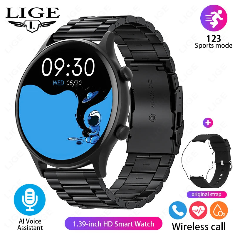 2024 Smart Watch Sports Fitness Tracker Women AI Voice Assistant Calculate Men Waterproof SmartWatch For Android ios Bracelet