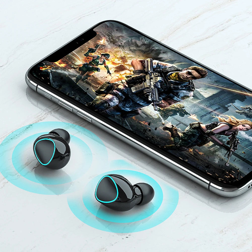 Wireless Headphones Noise Reduction TWS Earphones with Microphone Bluetooth-Compatible 5.1 Couple Earbuds for Double People