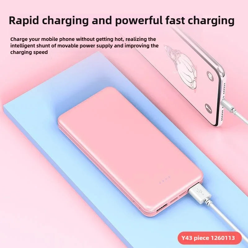 New Portable Power Bank 10W Super Fast Charger 20000mAh Ultra Large Capacity Dual Output Dual Input Design External Battery Pack