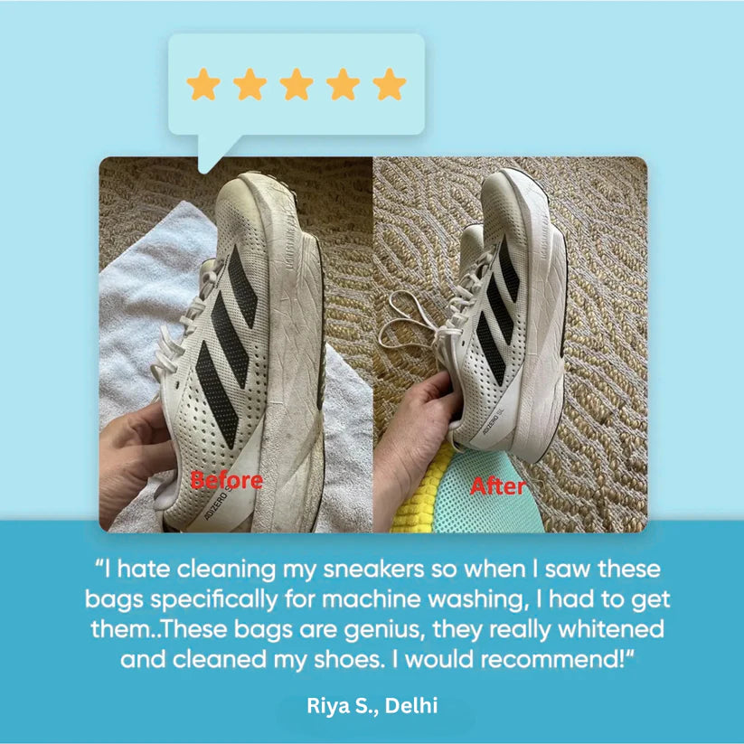LazyWashOn™ - 360° Deep Cleaning Shoe Bag | At Home Deep Cleaning | Works with any Washing Machine