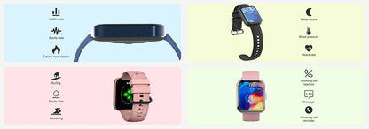 Smart Watch For Men Women Sports Fitness Tracker Heart Rate Blood Oxygen Monitoring IP68 Waterproof Custom Dial Smartwatch