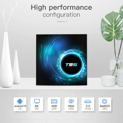 Smart TV Box 2024 T95 Plus HD 6K Android 14 Allwinner H616 4GB 64GB 128GB Dual Wifi Media Player PK X96Max Plus H96 Set Top Box