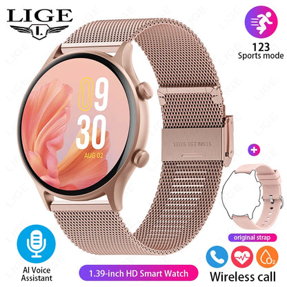 2024 Smart Watch Sports Fitness Tracker Women AI Voice Assistant Calculate Men Waterproof SmartWatch For Android ios Bracelet