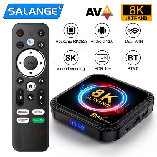 TV98 ATV Ultra HD 8K Smart TV Box Android 13 RK3528 2GB16GB 4GB 32GB/64GB Dual Wifi BT5.0 2.4G&5G Media Player Set Top Box