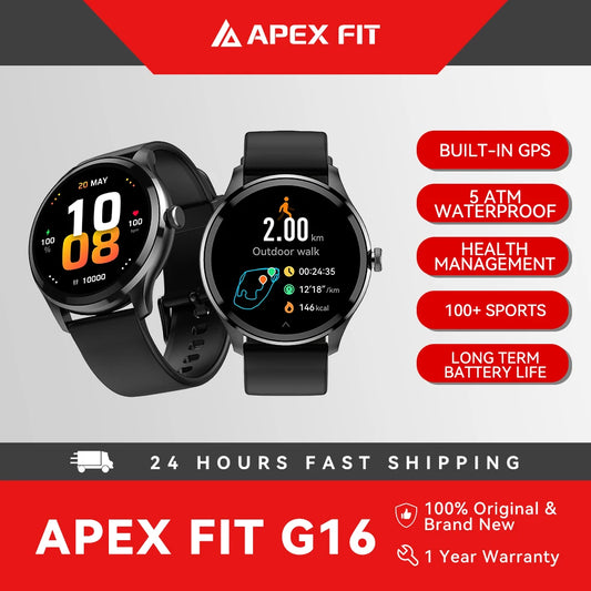 New Fitness Tracker GPS Smart Watch 1.3'' Display Built-in GPS & 5ATM Waterproof /Receive Phone Calls Smartwatch