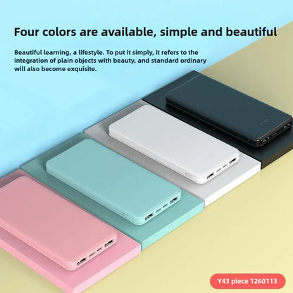 New Portable Power Bank 10W Super Fast Charger 20000mAh Ultra Large Capacity Dual Output Dual Input Design External Battery Pack
