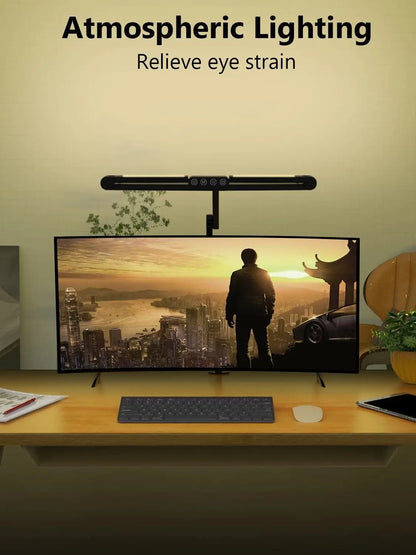 led Desk Lamp with Clamp, 24W Ultra Bright Architect LED Table Lamp for Home Office with Atmosphere Lighting, Automatic Dimming