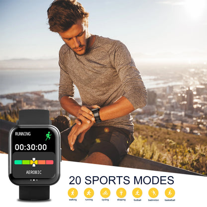 Smart Watch For Men Women Sports Fitness Tracker Heart Rate Blood Oxygen Monitoring IP68 Waterproof Custom Dial Smartwatch