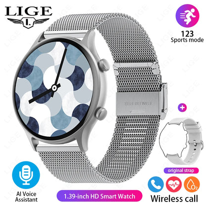 2024 Smart Watch Sports Fitness Tracker Women AI Voice Assistant Calculate Men Waterproof SmartWatch For Android ios Bracelet