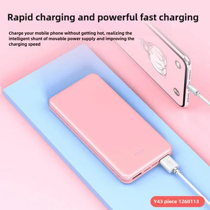 New Portable Power Bank 10W Super Fast Charger 20000mAh Ultra Large Capacity Dual Output Dual Input Design External Battery Pack